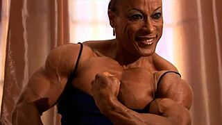 muscular women show off their biceps