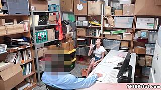 Extra Cute Petite Teen 18+ Gets Rough Pussy Action by Mall Cop.