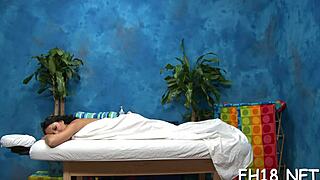 enjoying a relaxing massage session on webcam