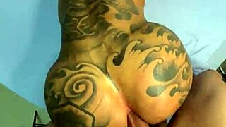 Teen twink's giant tattooed ass gets devoured by interracial black monster cock bareback