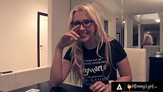 Hot Blonde's Prom Night with Dirty Stepmom!