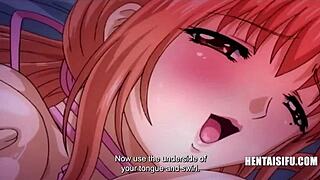 A goddess teaches pre-marriage sex lessons in this uncensored hentai anime