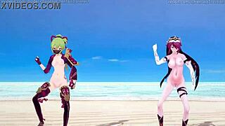 Genshin Impact MMD Rockabye Rosaria Kuki Shinobu