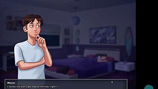 i play with her pussy under the blanket in summertime saga