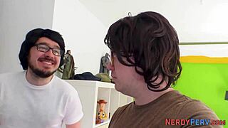 Busty Newbie Sucks Nerd's Dick?