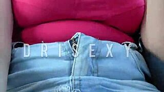 playing with my pussy in the driver's car