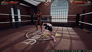 Naked Dela vs Bree in Wild 3D Fighter Clash