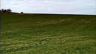 I masturbate my pussy in the field.