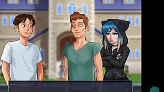 i play with her pussy under the blanket in summertime saga