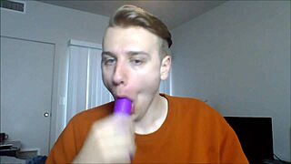 Twink Sucking Cock With Dildo In POV