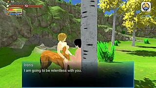 In this 3D game, female centaur dominates with stamina in sex.