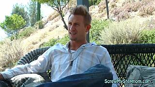 Neglected Milf Fucks Stepson with Big Tits and Piercing 😈