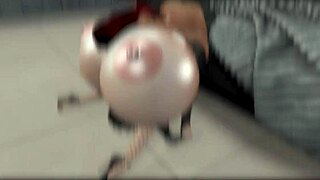 Jenn FUCKS Maggie Hard in the Bedroom! Shemale Action Explodes!