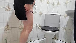 in my bar, latina teen 18+ goes to bathroom, guy follows, fucks her tight pussy with monster cock