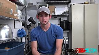 Teen Jock Takes Big Black Cock On Desk