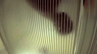 African Amateur Guy Enjoys Relaxing Shower Bathing