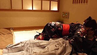 Stunning Japanese oiran in cosplay gets pounded doggystyle in hot pov