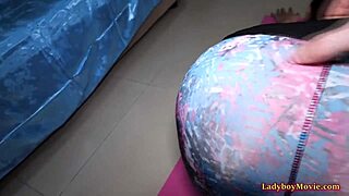 Damn, Ladyboy Pooky Sucks Cock and Gets Bareback Ass Fucked!