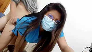 I sneaked a client into the hospital office, teased him, talked dirty, and we ended up banging on the medical chair