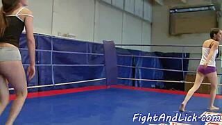 wrestling euro lesbians fingering pussies intensely