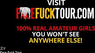 Slobbering Pov Deep Throat Brunette