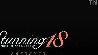 April Pleases Her Tight Pussy!