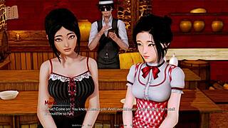 Exploring the harem hotel in episode 146 of the game