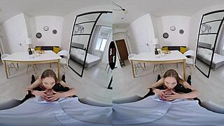 Virtual Taboo Blowjob And Pussy Play With Shaved Brunette, No Limits