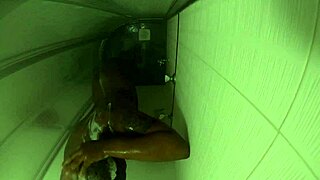 African Amateur Guy Enjoys Relaxing Shower Bathing
