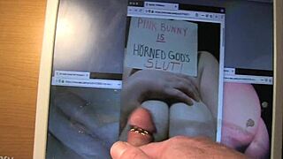What cum tribute do the horned gods give to Pinkbunny?