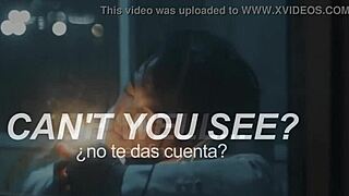 Joji performs slow dancing in the dark with subtitles.