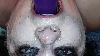 ms tl uses dildo in messy throat play