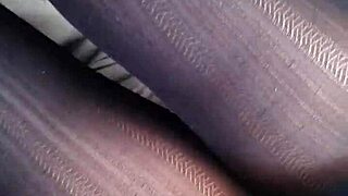 Look at that nylon panties under the skirt