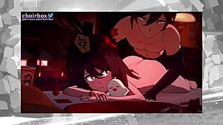 Hu Tao hentai compilation from Genshin Impact with various anime scenes