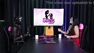 Ramona In Sheer Red Lingerie Enjoys Bisexual 69 Threesome.