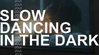 Joji performs slow dancing in the dark with subtitles.
