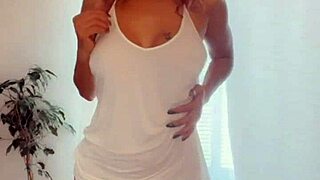 yenniferpink striptease for my fans, undressing slowly, showing big tits, boobs, big ass, ripping clothes