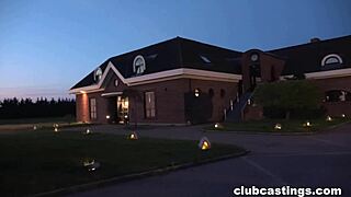 Chubby woman tries out a nightclub scene