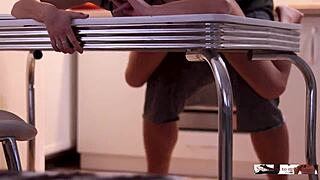 quick homemade moment with couple before dinner, keeping it casual and fun