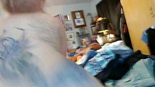 American woman Tina in everyday life