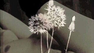 Retro granny's bushy treasure