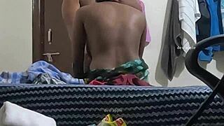 Young Indian woman gives her father a blowjob