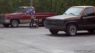 I’m a Latina Sucking Dick in a Public Parking Lot!