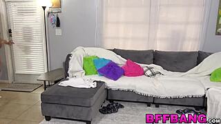 Bffs bang security guy in foursome to keep their secret 😏🔥