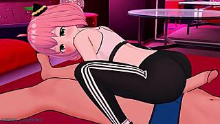 Anya In Gym Outfit Bent Over For Doggystyle