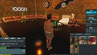 Mercedes fucks the mech with her big tits?