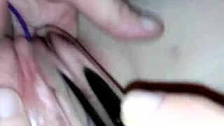 ginger self-pleasures with toys to orgasm