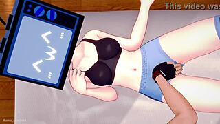 TV woman has quick sex in her sport clothes, big ass bouncing. 😉