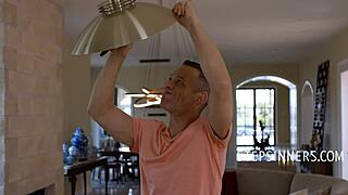 Stout stepdaughter has a horny mood swing