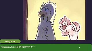 Furry chicks strip in poker game! 🃏